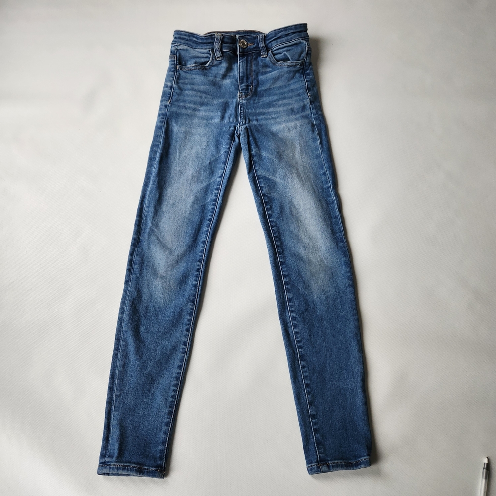 American Eagle Womens Stretch Skinny Blue Jeans Denim Size 0